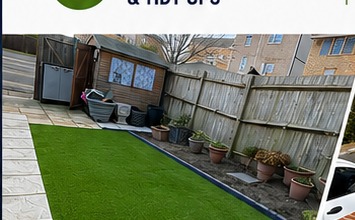 Artificial grass garden project by Peppys LTD